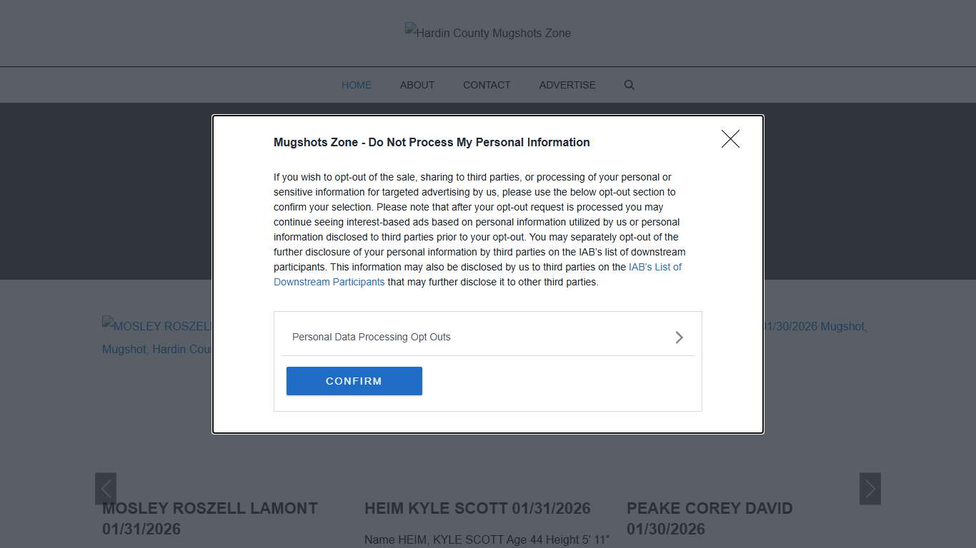 Hardin County Mugshots Zone